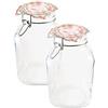 Bormioli Rocco Bormioli Fido 203390, vasetto in Vetro con Chiusura a Leva, Originale, 2 l