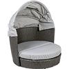 greemotion Cuccia per cani con tetto in polyrattan e cuscino, ca. 78 x 61/100 x 83 cm