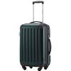 Hauptstadtkoffer ALEX Trolley Bagaglio a Mano 55x38x23 cm, 42 L, Lucchetto a Combinazione, Rigido Espandibile PC/ABS, 3,2 kg, 4 Ruote Doppie, Verde scuro