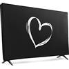 kwmobile Protezione Compatibile con 49-50 TV - Cover Proteggi-Schermo PC e TV da Interno - Custodia Protettiva Anti-Polvere - bianco/nero