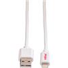 Roline Cavo Apple Lightning a USB 1m Bianco / Cavo USB Lightning iPad/iPhone 5/6 1,0 mt - 11.02.8321-20