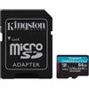 Kingston Technology Kingston micro SDXC (T-Flash) 64GB Classe 10 di tipo UHS-I (U3) 170 MB/s Lettura - 70 MB/s Scrittura (SDCG3/64GB) - SDCG3/64GB