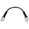 Ubiquiti KIT 10 Cavo di rete UTP Cat.6 PATCH - 0,10 metro - Ultra-thin OD 3mm - NERO - U-Cable-Patch-RJ45-10