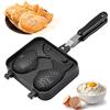 Zerodis Waffle antiaderente Torta Stampo Casseruola in Lega di Alluminio Stampo per Pasticceria Utensili da Cottura a Forma di Pesce a 2 lati