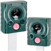 VOSS.sonic Repellente per Animali 1000 ad ultrasuoni con Allarme, scaccia Cani; scaccia Gatti, Confezione Doppia