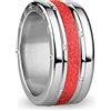 BERING, Set di Anelli Intercambiabili da Donna, in Argento e Rosso con L'Esclusivo Sistema Twist & Change, Lena