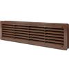 Vent Systems 460 x 140 mm (440 x 120 mm) Registro aria porta - feritoie per porte - Griglia di ventilazione - bagno, armadietto, garage attraverso la porta - Colore: marrone scurro
