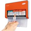 ACTIOMEDIC I EasyAid Standard II distributore di cerotti, Include 75 pz cerotto, Con sistema Kanban e accessori montaggio a parete, Arancione