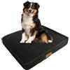 Ellie-Bo Cuccia per Cani Morbida e Lavabile, Impermeabile, in Tessuto Oxford, Imbottitura Ortopedica in Memory Foam, Adatta a Gabbie da 91 cm, Misura L 87 x 57 x 6 cm, Colore Nero con bordini Marroni