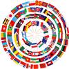 Zopeal 100 Stuzzicadenti Bandierine Mondiali Stuzzicadenti da Cocktail di Diversi Paesi Stampa Fronte-Retro Topper Bastoncini Bandiere Internazionali per Decorazione Coppa del Mondo(Multipaesi)