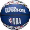 Wilson Pallone da Basket NBA ALL TEAM BSKT, Utilizzo Outdoor, Gomma, Misura 7, Rosso/Bianco/Blu