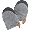 WENKO Guanti da forno Ada Mini, 1 paio di guanti con palmi in neoprene silicone per una presa sicura di teglie, stampi e pentole bollenti, con occhiello per poterli appendere, lavabili, grigi/neri