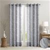 Madison Park Tenda semi-velata moderna e contemporanea con stampa botanica, con occhielli per finestra, per soggiorno, camera da letto e dormitorio, 50 x 84, grigio uccellino