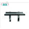 Mensola inox liscia a parete con alzatina, 3 staffe e 3 cremagliere, Peso 4 Kg, dim.mm.1400x400x40h.