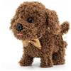 WEofferwhatYOUwant Cane Robot Labradoodle - Peluche Interattivo Cucciolo - Goldendoodle Coccoloso Cammina Abbaia - Suoni Autentici - Giocattolo Bebè Bambini - 18+ Mesi
