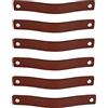 Brute Strength - Maniglie in pelle - 20 x 2,5 cm - Cognac - 12 pezzi | Maniglie e tiranti in cuoio pieno fiore per mobili, armadi e cassettiere; viti corte e lunghe incluse