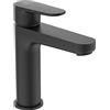 Ideal Standard Cerafine O Rubinetto per lavabo, altezza bocca 122 mm, rubinetto per bagno a risparmio idrico, con piletta di scarico, montaggio rapido - Nero Opaco (50x166x176 mm)