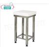 Ceppo Carne in Polietilene su piedistallo inox, dimensioni cm 70x50x88h