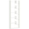 HOMCOM Libreria Moderna a 6 Livelli con 11 Scaffali Aperti per Studio e Soggiorno, 61x23x162.6 cm, Bianco|Aosom
