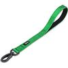 Hyhug Guinzaglio corto in nylon resistente di 45,7 cm di lunghezza con comoda maniglia imbottita e robusta clip per cani di taglia media per cani e ragazze. Allenamento a piedi Uso quotidiano. (Verde lime)