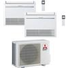 Mitsubishi Climatizzatore Condizionatore Mitsubishi Pavimento Serie M MFZ-KT Dual Split Inverter 9000 + 18000 BTU con U.E. MXZ-3F54VF NOVITÁ Classe A+++/A++