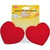 Kleiber - Toppe in Jeans termoadesive a Forma di Cuore, Rosso