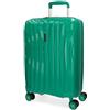 Movom Fuji Trolley cabina Verde 39x55x20 cms Rigida Polipropilene Chiusura TSA 37L 2,7Kgs 4 doppie ruote Bagaglio a mano