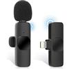 AngLink Microfono Lavalier Wireless per iPhone - 2.4GHz Professionale Microfoni Senza Fili Mini Microphone per Youtube, Video Tiktok, Facebook Live Stream, Vlog