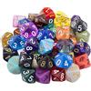SIQUK 42 Pezzi Poliedrici Dadi 10 Facce per D&D, Gioco Colorati con Borse Velluto per DND RPG MTG