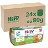 HiPP - Omogeneizzato Biologico per Neonati, Gusto Carote e Lenticchie, Fonte di Proteine Vegetali, 24 Vasetti da 80 gr