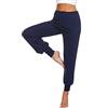 Sykooria Pantaloni da Yoga Larghi Harem da Donna Pantaloni Ragazza alla Moda con Lunghi Elastico Caviglia Pantalone per Jogging Sportivi Fitness - Vino Rosso M