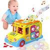 HUIYOKAY Giochi Bambini 1 2 3 Anno Intellettuale Bus, Giochi Bambini 12 18 Mesi con Suoni Degli Animali, Musica, Regali di Compleanno Educativi Precoci Bambino 1 2 3 Anni Ragazze Ragazzi