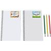 GioCandles&gARTya 15 etichette adesive scolastiche con disegni e personalizzate con nome e classe per quaderni, libri, blocchi appunti, 8 soggetti diversi