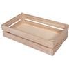 Rayher Cassetta Frutta Decoro In Legno, Scatola Portaoggetti, 35.5 x 20.3 x 8.4 cm, Legno di Pioppo Liscio, con Ganci per Appendere, da Personalizzare e Colorare, 62728000
