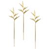 Flair Flower Eliconia - Ramo decorativo esotico a forma di ramo, fiore tropicale artificiale per vaso, composizione floreale, in plastica, per matrimoni, Capodanno, decorazione hawaiani, per feste, oro, 74 cm