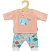 Heless 1285Abbigliamento Design Balena Bobby, Pigiama 2 Pezzi con Camicia e Pantaloni per Bambole e Peluche di Dimensioni 2835 Cm, Tinta Unita, Multicolore, 28-35 cm, 10209525