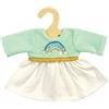 Heless 1065Abbigliamento Design, Vestito con Ricamo Arcobaleno per Bambole e Peluche di Dimensioni 2835 Cm, Tinta Unita, Multicolore, 28-35 cm, 10209520