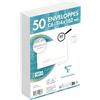 Clairefontaine 5926C - Confezione da 50 Buste Bianche C6-114x162 mm - con finestra - Autoadesive - 80g/m²