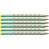STABILO EASYgraph - Matita Ergonomica triangolare - per Mancini - Verde Pastel - Confezione da 6 - Gradazione HB