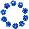 Lahviuu Dadi Poliedrici,10 pcs D12 Dadi per DND MTG Rpg Dungeons And Dragons 20mm Blu Trasparente
