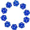 Lahviuu Dadi Poliedrici,10 pcs D20 Dadi per DND MTG Rpg Dungeons And Dragons 20mm Blu Trasparente