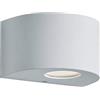 RL LIVE YOUR LIGHT Reality Leuchten R28232631 - Lampada da parete a LED per esterni Rosario, in plastica bianca, con 2 LED da 2 W, illuminazione Up e Down con stencil