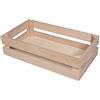 Rayher Cassetta Frutta Decoro In Legno, Scatola Portaoggetti, 30.5 x 16.7 x 7.6 cm, Legno di Pioppo Liscio, con Ganci per Appendere, da Personalizzare e Colorare, 62727000