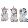 Nemesis Now Three Wise Cutiecorns - Set di statuette, 9,5 cm, colore: bianco