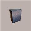 LUCGEL 10 Pz Scatola per Confezione Regalo Natale Porta Panettone Bottiglia Valigetta Piccola Cartoncino Nero grafica Stelle Oro Segreto con Cordini 280x200H350mm