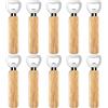 OURISE Apribottiglie Birra 10 Pezzi Apribottiglia Personalizzato Apribottiglie con Manico in Legno Cavatappi Birra Portatile Beer Opener Durevole per Ristorante Casa Cucina Bar Regalo