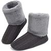 GURGER Pantofole Stivaletto Uomo Invernali Ciabatte Stivaletti Alte Donna Pantofole da Casa Peluche Calde Chiuse Collo Nero 42 43