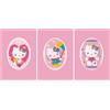VERVACO Kit Punto Croce Contato SET DI 3 PASTELLI HELLO KITTY Biglietti Con Finestra Per Punto Croce 10,5 x 15 cm Set Fai Da Te Creativo Adulti Ricamate Accessori Per Lavoretti Creativi