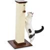 Amazon Basics Tiragraffi per gatti da interno, resistente, con pavimento in legno, 90 cm, marrone