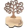 DLM Scatoline Portaconfetti In Bambù 24 Pezzi – Albero Della Vita In Legno, 6x6x3 Cm, Bomboniere Fai Da Te Per Matrimonio E Battesimo
